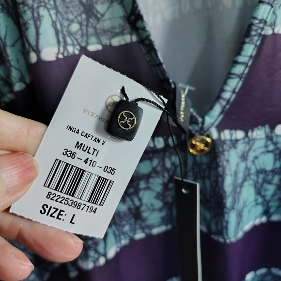 VIX Paula Hermanny Swimsuit Kaftan  Coverup L - Picture 9 of 13